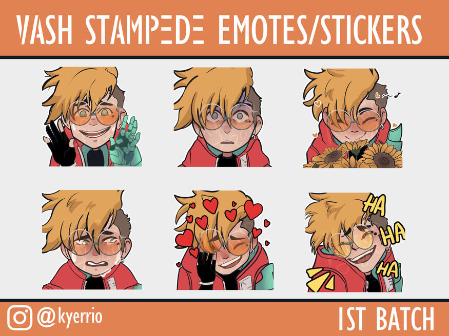 Trigun Stampede Vash the Stampede Stickers