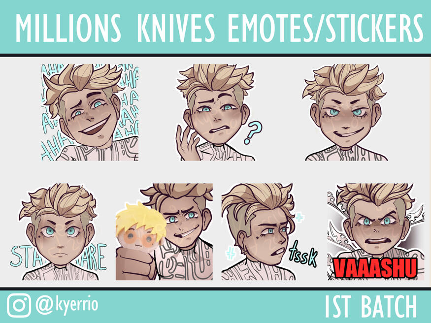 Trigun Stampede Nai Millions Knives Emotes